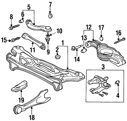 Rear Suspension for 1997 Honda Odyssey #0