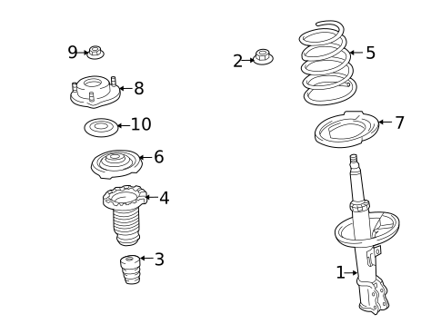 Struts & Components for 2012 Lexus RX450h #1