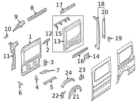 Inner Structure for 2019 Ford Transit-350 #0