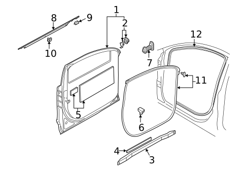 Door & Components for 2009 Audi Q7 #0