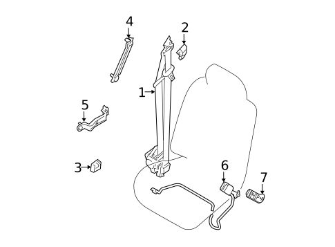 Seat Belt for 2009 Nissan Armada #2