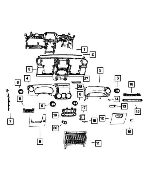 Instrument Panel for 2014 Jeep Wrangler #0
