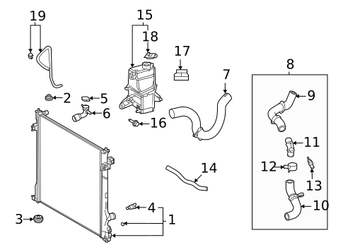 Radiator & Components for 2025 Toyota Sienna #0