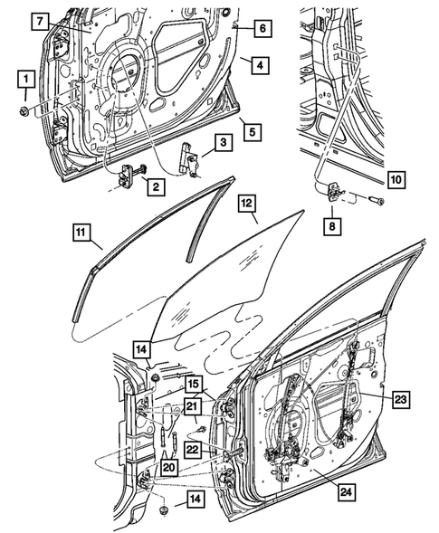 Front Door for 2005 Chrysler Pacifica #1