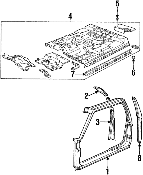 Side Panel & Components for 1999 Isuzu Hombre #2