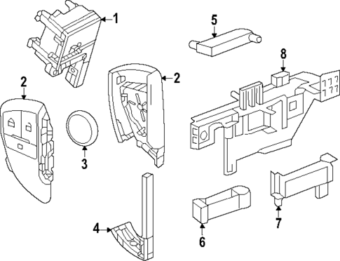 Keyless Entry Components for 2025 GMC Sierra 2500 HD #1