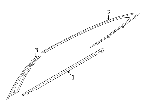Exterior Trim - Rear Door for 2021 Genesis G70 #0