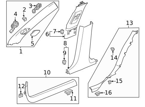 Interior Trim - Pillars for 2022 Cadillac CT5 #0