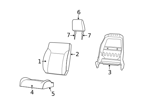 Front Seat Components for 2012 Jeep Liberty #0