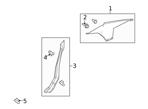 INTERIOR TRIM - QUARTER PANELS for 2003 INFINITI M45 #0