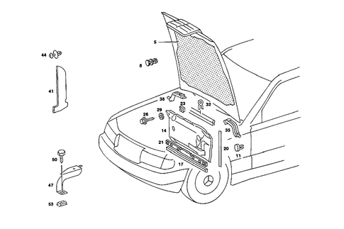 Engine Compartment Damping for 1989 Mercedes-Benz 190 E #1
