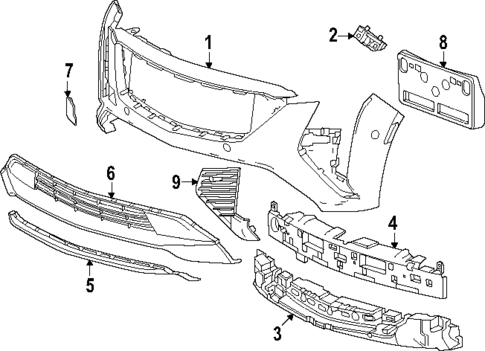 Bumper & Components - Front for 2025 Cadillac CT5 #1