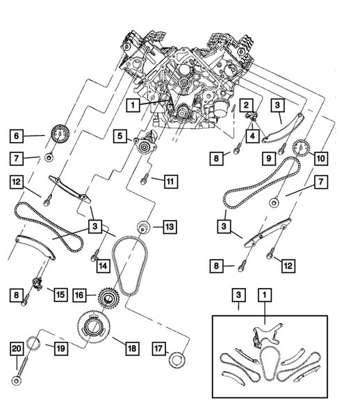 Timing Belt and Cover for 2005 Dodge Ram 1500 #0