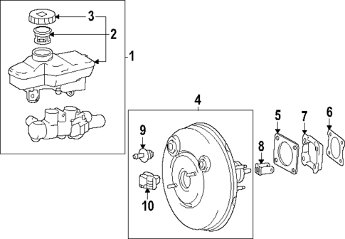 Master Cylinder - Components On Dash Panel for 2025 Toyota 4Runner #0
