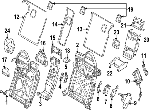 Rear Seat Components for 2025 Porsche Panamera #4