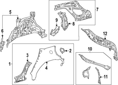 Inner Structure for 2024 Lexus RX450h+ #1