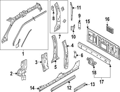 Hinge Pillar for 2025 Ford F-150 #0