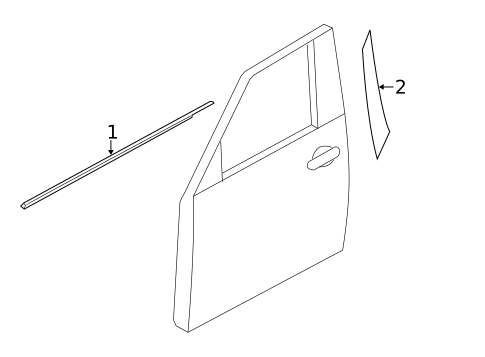Exterior Trim - Front Door for 2012 INFINITI QX56 #0