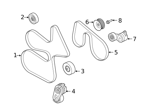 Belts & Pulleys for 2022 Ford F-350 Super Duty #1