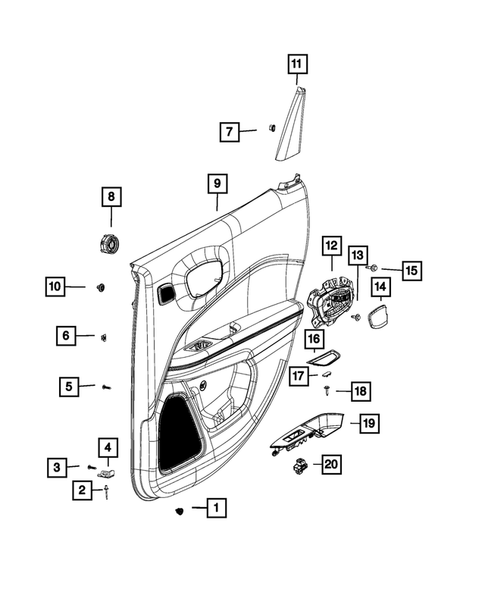 Door Trim Panels - Front and Rear for 2022 Jeep Compass #1