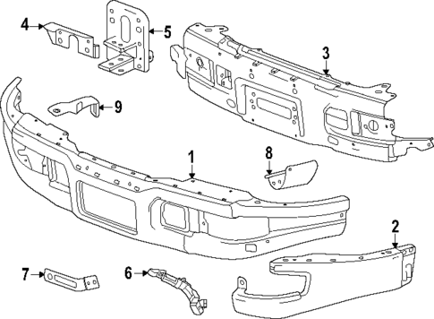 Bumper & Components - Front for 2025 Chevrolet Silverado 2500 HD #0