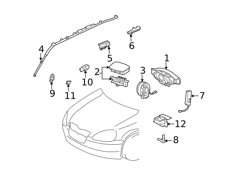 Air Bag Components for 2006 Scion xA #0