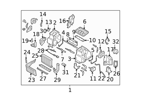 Evaporator & Heater Components for 2007 Subaru Legacy #0