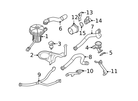 Emission Components for 2004 BMW 545i #0