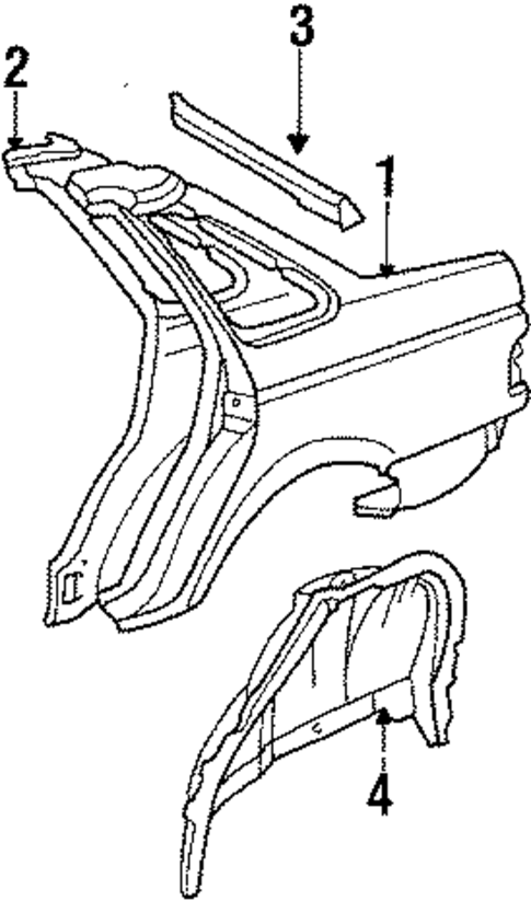 Quarter Panel & Components for 1986 Mercury Sable #0