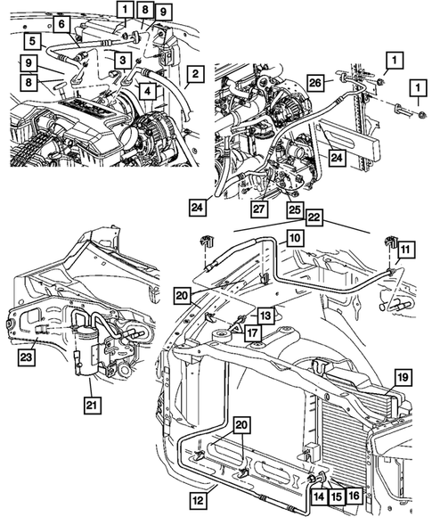 Air Conditioner and Heater Plumbing for 2008 Dodge Ram 3500 #2
