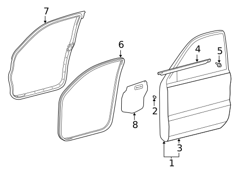 Door & Components for 2009 Toyota 4Runner #0
