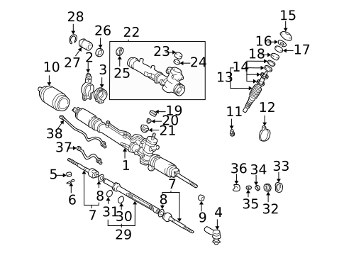 Steering Gear & Linkage for 2003 Toyota RAV4 #0