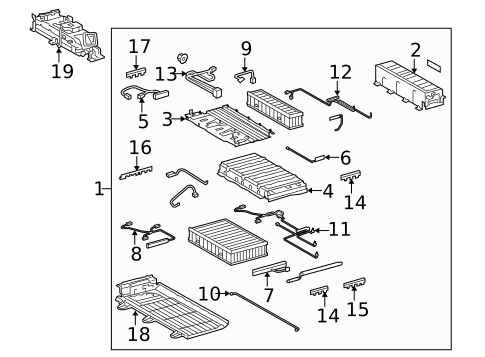 Battery for 2014 Lexus LS600h #1