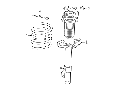 Struts & Components for 2018 Acura MDX #1