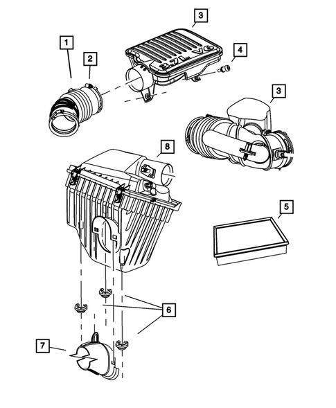 Air Cleaner for 2007 Dodge Nitro #0