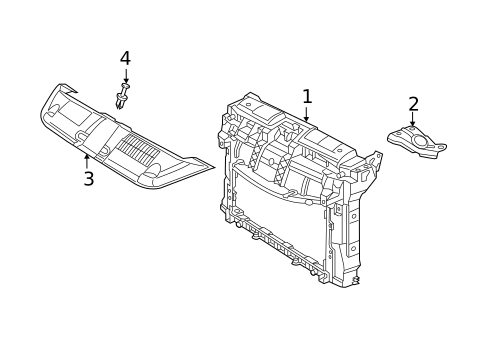 Radiator Support for 2019 Volkswagen Beetle #1