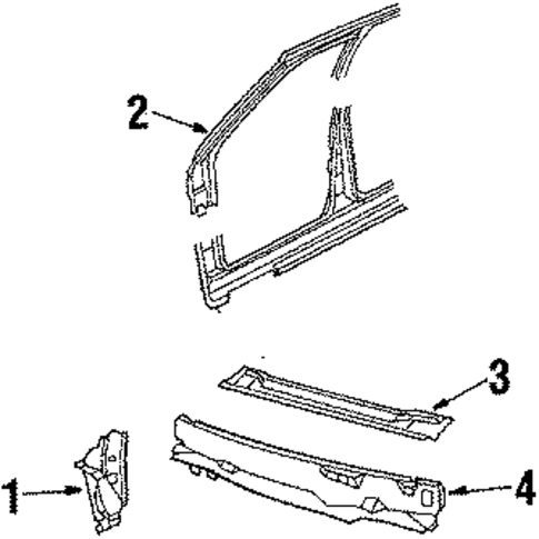 Cowl for 1985 Cadillac Cimarron #0