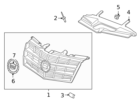Grille & Components for 2011 Cadillac CTS #0
