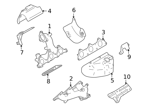Exhaust Manifold for 2000 Mitsubishi Eclipse #0
