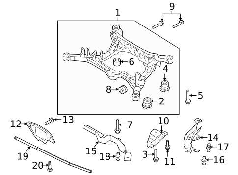 Suspension Mounting for 2010 Audi A5 Quattro #2