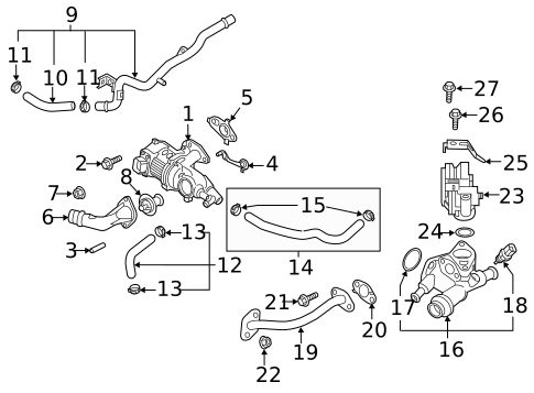 Water Pump for 2018 Kia Optima #0