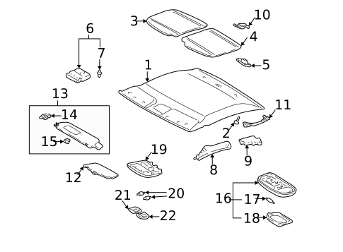 Interior Trim - Cab for 2006 Toyota Tundra #0