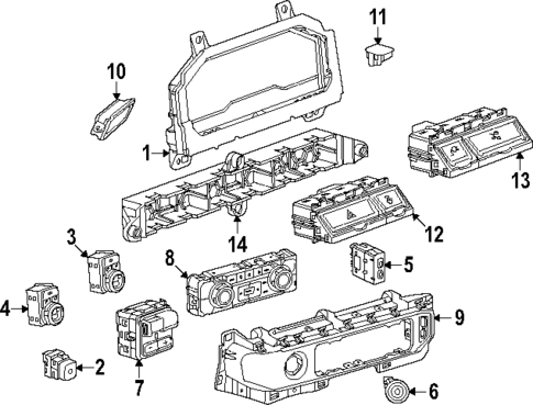 Cluster & Switches for 2022 GMC Yukon #4
