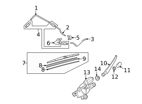 Wiper & Washer Components for 2012 Mazda 3 #1