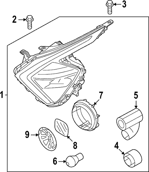 Headlamp Components for 2023 Kia Sportage #1