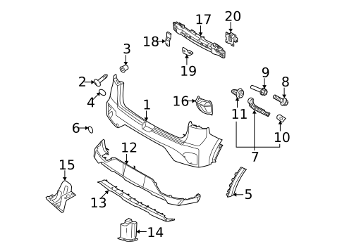 Bumper & Components - Rear for 2022 Kia Niro #0
