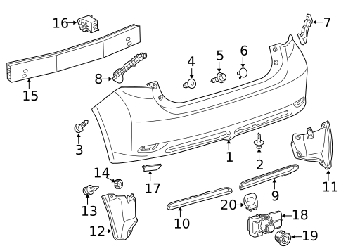 Bumper & Components - Rear for 2011 Lexus CT200h #0
