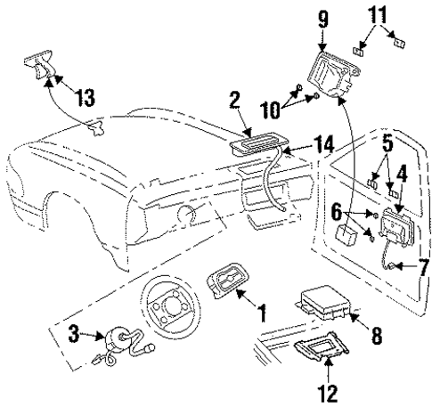Air Bag Components for 1997 Cadillac DeVille #0