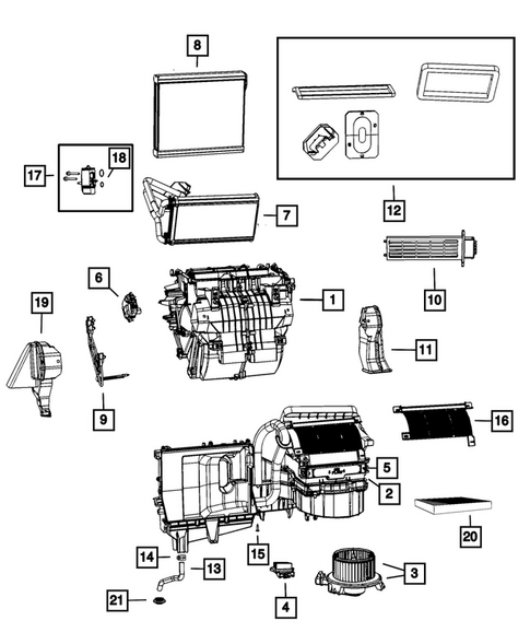Air Conditioner and Heater Units for 2013 Dodge Journey #1
