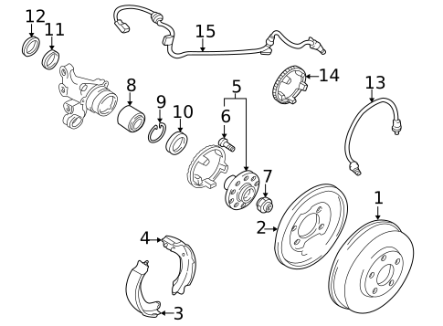 Rear Brakes for 1998 Subaru Forester #0